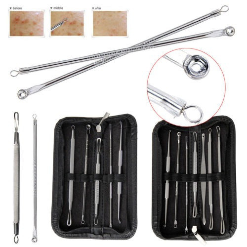 7pcs Espinilla Espinilla Mancha Cara Acné Comedón Extractor 0
