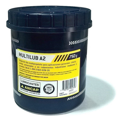 Grasa Multiproposito Litio Multilub A2 Ancap 750g Js Ltda 0