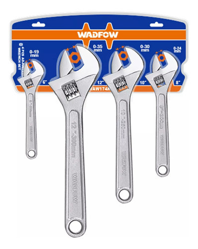 Set De 4 Llave Francesa Wadfow Waw174k - Lnf 0