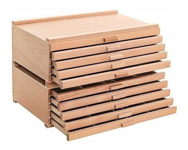 Cajonera De Madera 10 Cajones C/ Divisiones P/artistica 2de5 0 Cajonera De Madera 10 Cajones C/ Divisiones P/artistica 2de5 0