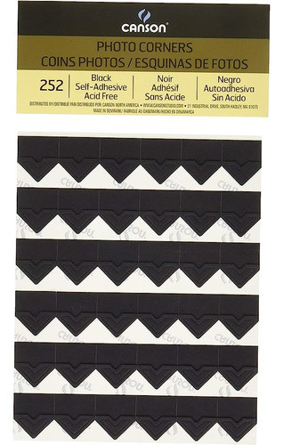 Canson Self-adhesive Photo Corners Negro (pack De 252) 0
