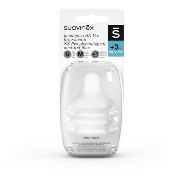 Pack 2 Tetinas Sx Pro +3m Flujo M - Tienda Oficial Suavinex 0