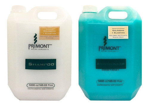 Shampoo Y Acondicionador Colágeno Y Elastina Primont X 5 Lts 0