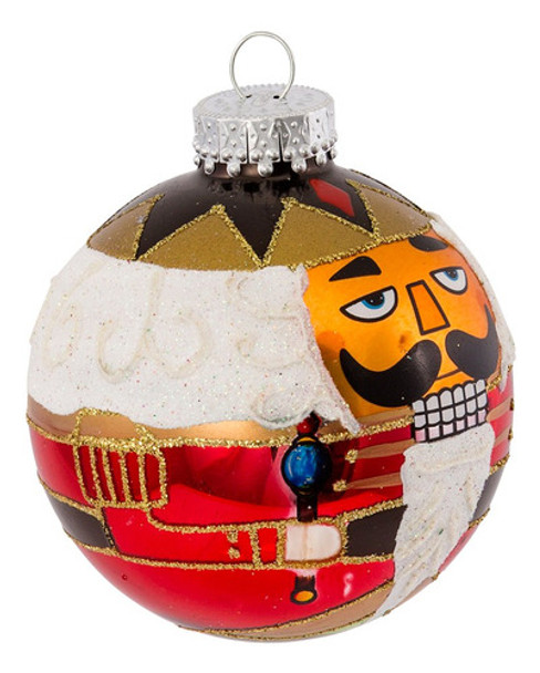 Kurt Adler Adorno De Bola De Cristal Con Diseno De Cascanuec 0