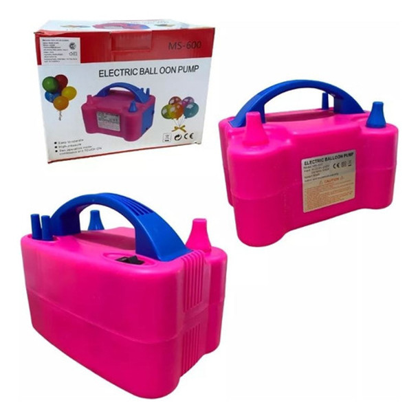 Inflador De Globos Electrico Doble Boquilla Deco Cotillon 0
