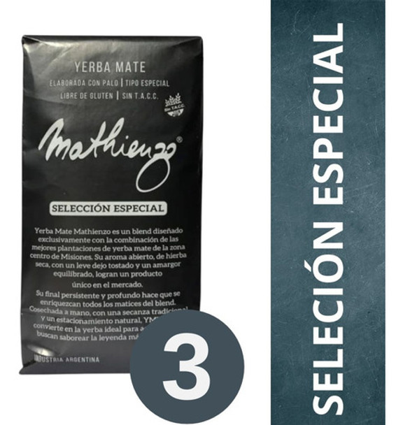 Yerba Mate Premium Mathienzo Pack 3 X 500 Gr - Sin Tacc 0