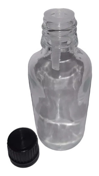 Frasco De Vidrio Transparente 50ml Gotero Invertido X100 0