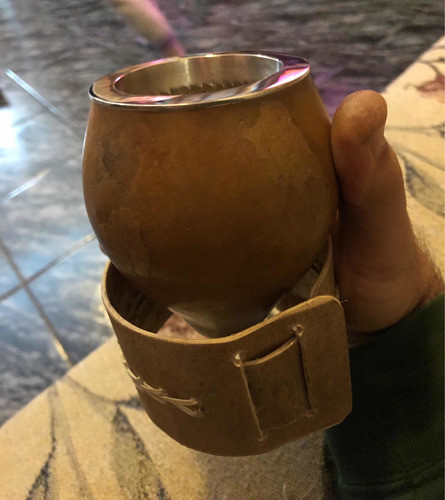 Mate Virola Chata De Plata Con Posa Mate 0