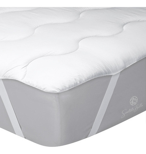 Protector De Colchon 2 Plazas Sommier Pilow Top Con Elastico 0