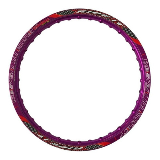 Llanta Ride It 18 - 185 Aluminio Color Violeta - Gkmotos.uy 0