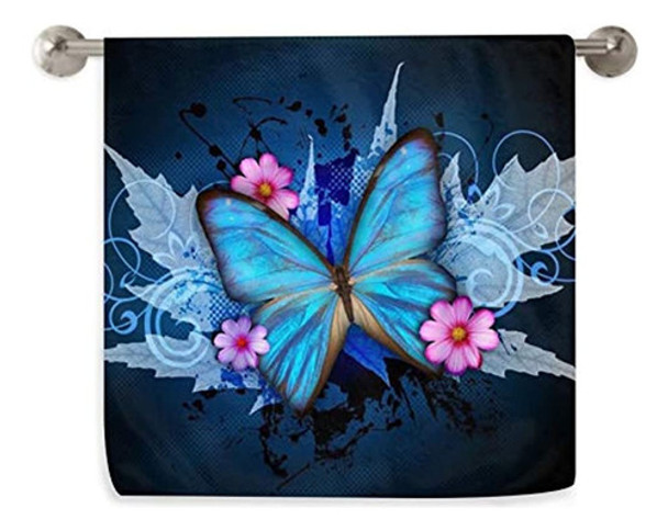 ~? Dujiea Blue Butterfly Flower Toallas Para Platos De Cocin 0