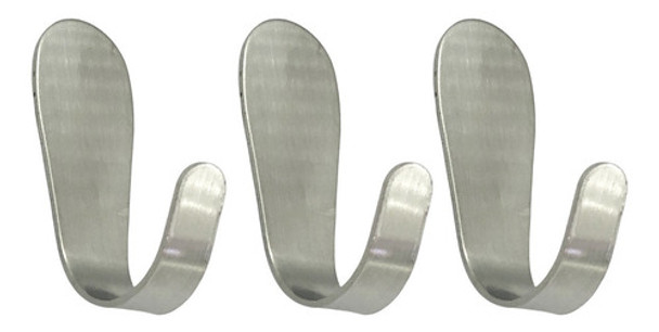 Percha Simple Autoadhesiva 70x25 Mm Baño Acero Inoxidable X3 0