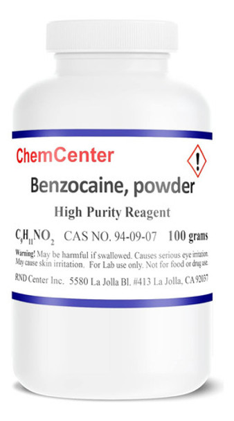 Pulver Ultrafino De Benzocaína Alta Pureza, 100 Gramos 0