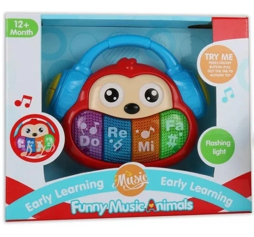 Mono  Musical Con Luces Y Sonidos Didactico 0