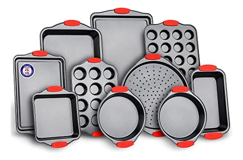 Juego Moldes Y Fuentes De Horno Cocina 10 Piezas Antiadheren 0