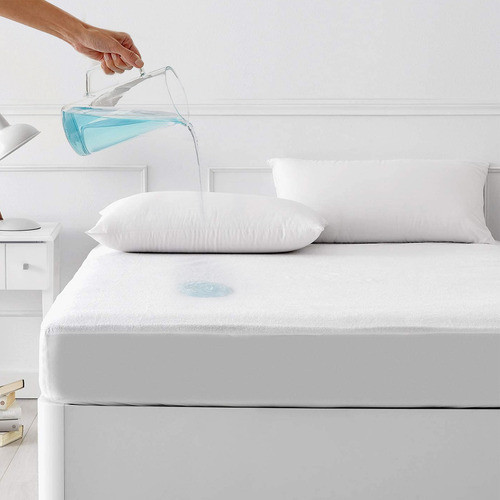 Protector Colchón Impermeable Una Plaza Y Media Algodón 0