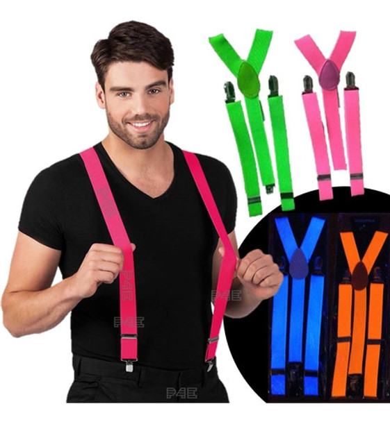 Tiradores Fluo Cotillon Luminoso Brilla Con Luz Negra X5u 0