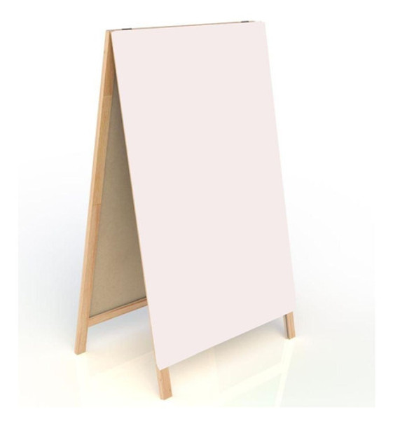 Cavalete Quadro Branco 100x60 Cm Mold. Madeira Dupla Face 0
