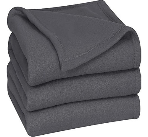 Utopía Ropa De Cama Manta De Lana Tamaño Queen Gris Suave Y 0