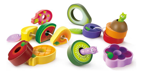 Juego De Enhebrar Frutas Y Verduras Hape, Mvd Kids 0