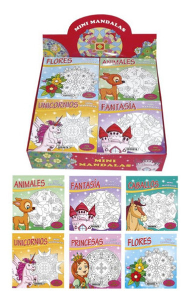 Colección 4 Libros Mini Mandalas Para Colorear - Mosca 0