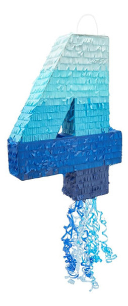 Piñata Azul Ombre Para Niños, 41 X 30 X 75 Cm Para Cumpleaño 0