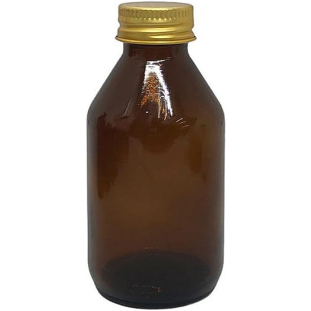 Botella Vidrio Jarabe Farma 125 Cc Tapa Rosca Metalica X30 0