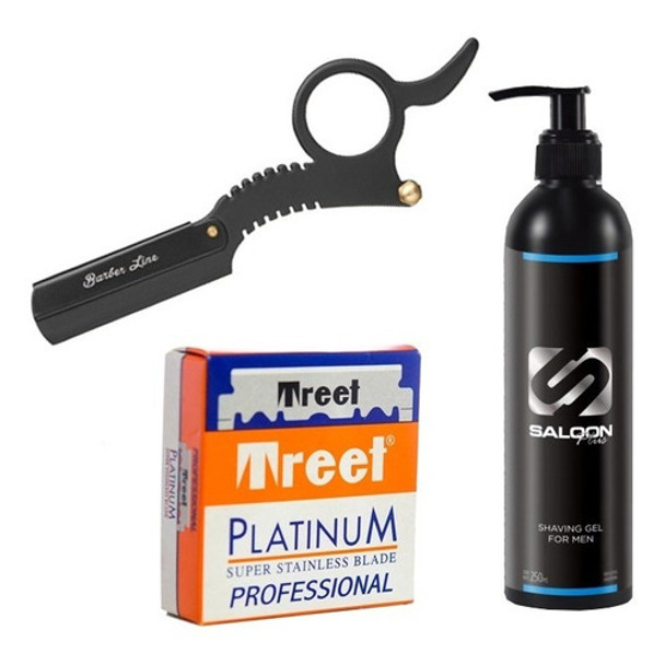 Navaja Barbero + 100 Hojas De Afeitar Treet + Shaving Gel 0 Navaja Barbero + 100 Hojas De Afeitar Treet + Shaving Gel 0