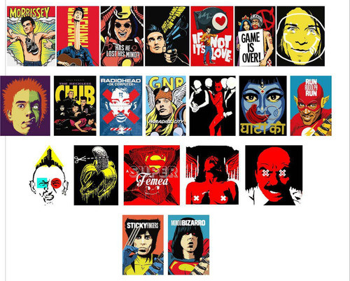 Super Exclusivos!! Estampas Pop Rock Vectores. 0