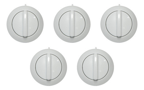 Juego 5 Perillas Cocina Longvie Xmm 6mm Blanca Var. Modelos 0
