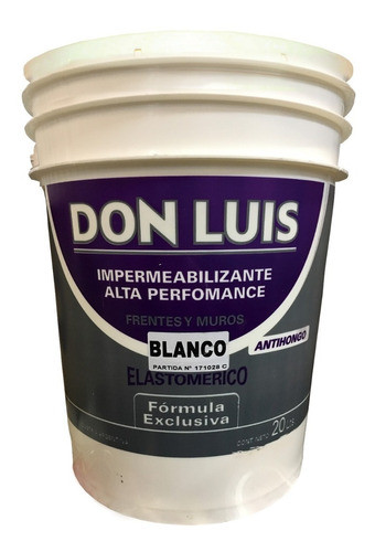Impermeabilizante Premium Blanco X10 Pintu Don Luis Mdp 0