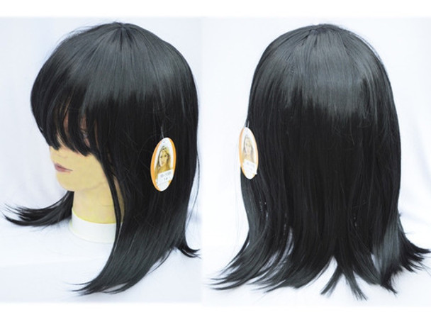 Pelucas Cortas Carre Cosplay Kanekalon Negro Uso Diario 0