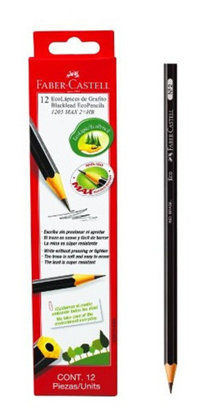 Lapiz Negro De Grafito Faber Castell  1205 X 12 Unidades 0