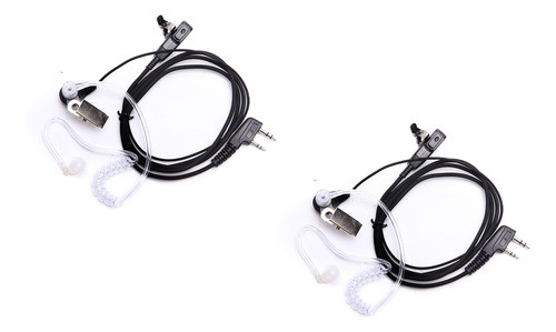 Kit 2 Fones Para Rádio Ht Baofeng De Silicone Confortável 0