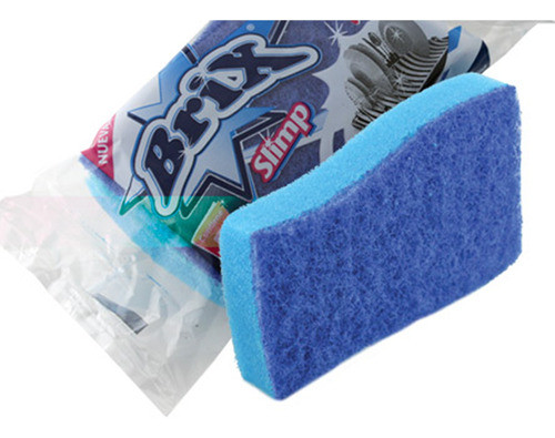 Fibra Esponja Celeste Suave Para Cocina 0