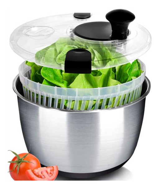 Espinador De Ensalada Acero Inoxidable Grande, Bowl 63cm 0