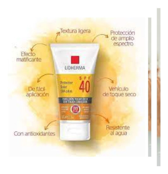 Protector Solar Lidherma Toque Seco Piel Grasa O Acneica 0 Protector Solar Lidherma Toque Seco Piel Grasa O Acneica 0