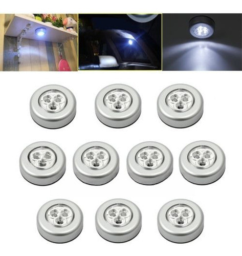 10pcs 3led Toque Palo Del Uno Mismo Y Haga Clic En Las Luces 0