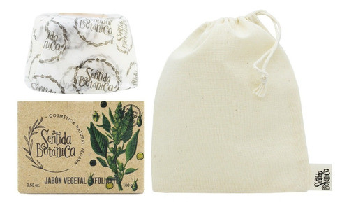 Sentida Botánica Jabón Exfoliante Cosmética Vegano Local 0