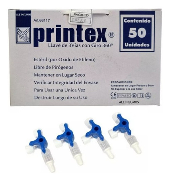 Llave De 3 (tres) Vías Infusión C/luer Lock X50 Unidades 0