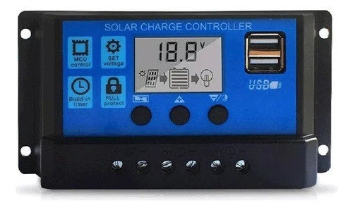 Regulador De Carga Panel Solar 30 Amper 12v 24v 0