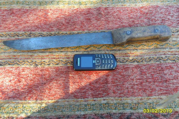 Antiguo Machete Con Desgaste Tipo Cuchilla Cuchillo Fiambrer 0 Antiguo Machete Con Desgaste Tipo Cuchilla Cuchillo Fiambrer 0