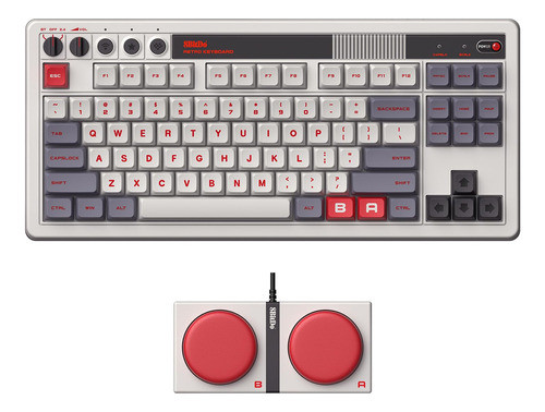 Teclado Mecánico Retro 8bitdo Bluetooth/2.4g/usb-c 87 Teclas 0