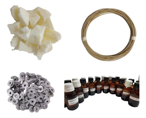 Cera De Soja Para Velas 5 Kg  Pabilo 27, Esencia Y Ojalillos 0