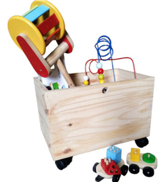 Cajon Baul Juguetero Con Ruedas 0