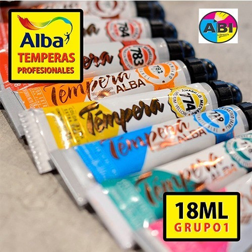 Alba Tempera Profesional Amarillo Mediano(774) 18 Ml,grupo 1 0