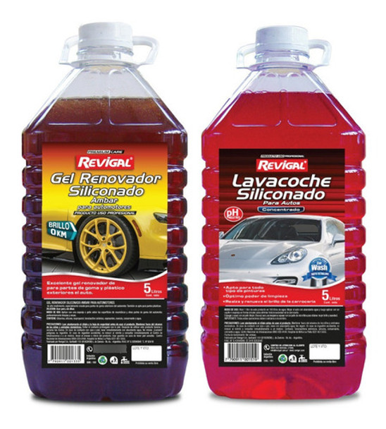 Shampoo Rojo  Y Gel Renovador Ambar Revigal 0