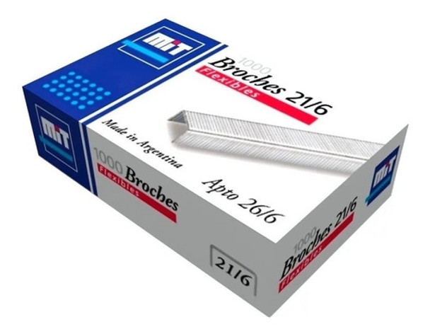 Broches Mit Para Abrochadora N° 21/6 X 1000 Pack X 2 Cajas 0