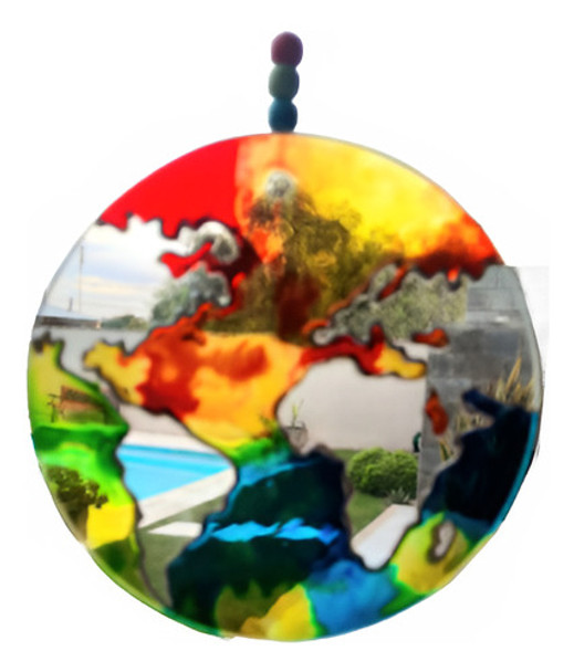 Colgante De Vidrio Pintado Falso Vitró. 0