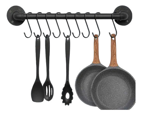Ganchera De Cocina 10 Ganchos Completa Tornillería Incluida 0
